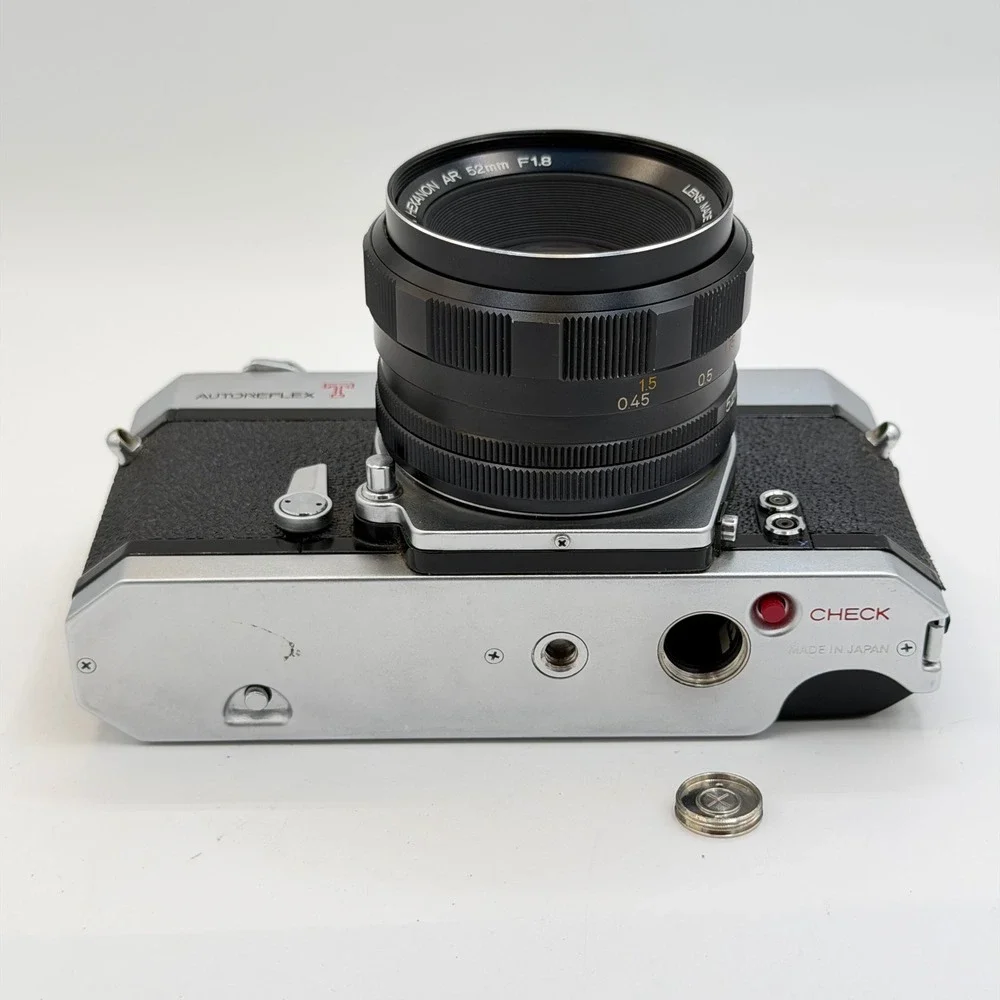 Konica Autoreflex T 35mm SLR Camera with Hexanon AR 52mm f1.8 Lens Silver TESTED